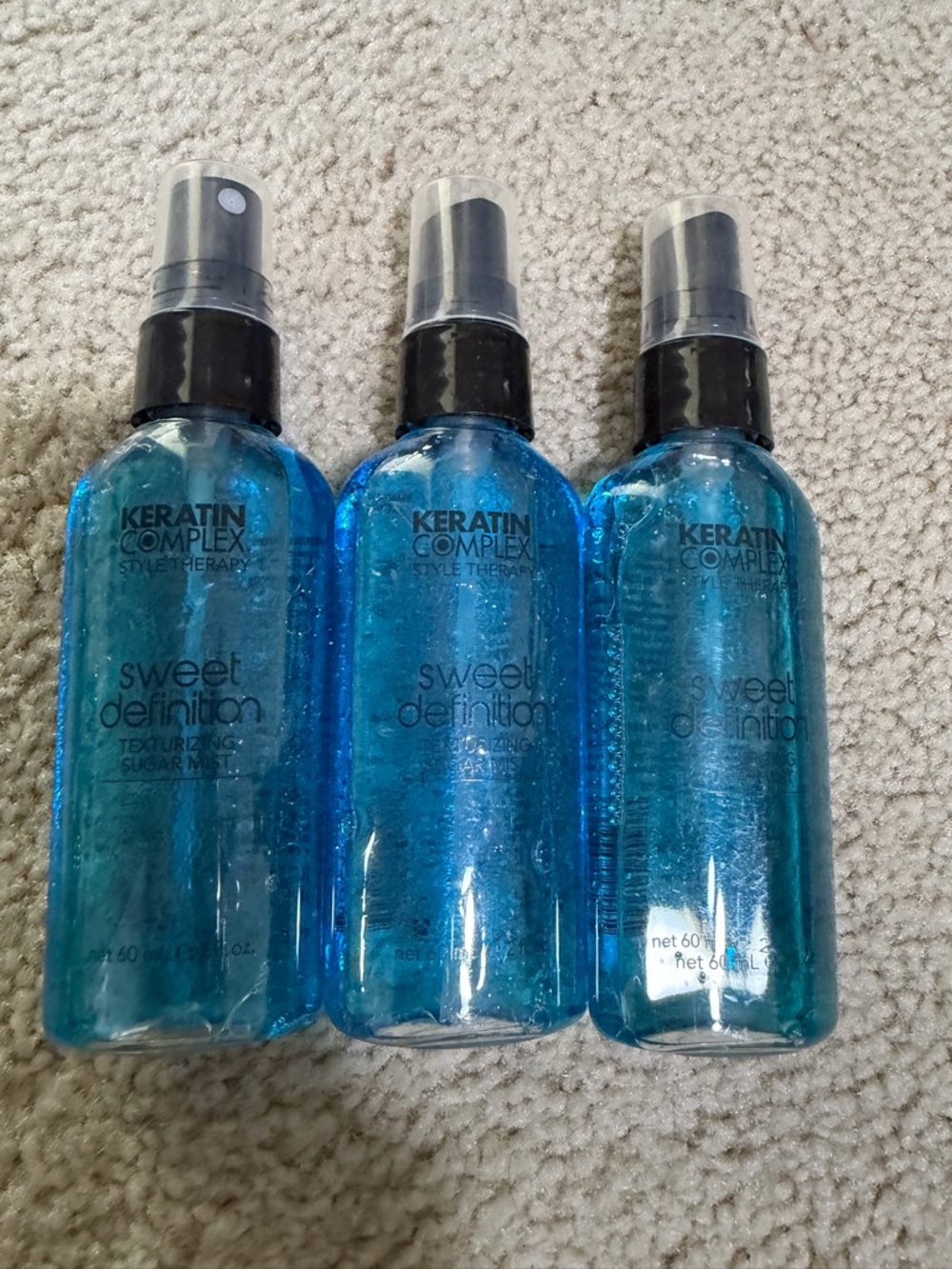 Keratin Complex Sweet Definition Texturizing Sugar Mist - Blue Spray Bottle